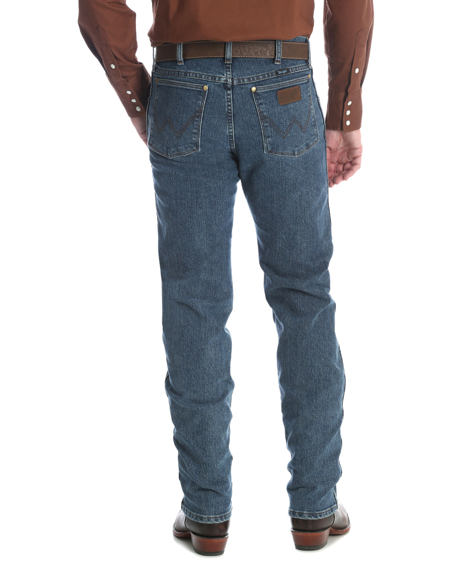 Image #1 - Wrangler Men's Premium Performance Cool Vantage Regular Fit Cowboy Cut Jeans, Indigo, hi-res