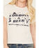 White Crow Women's Cowboys and Beer Short Sleeve Graphic Tee, White, hi-res