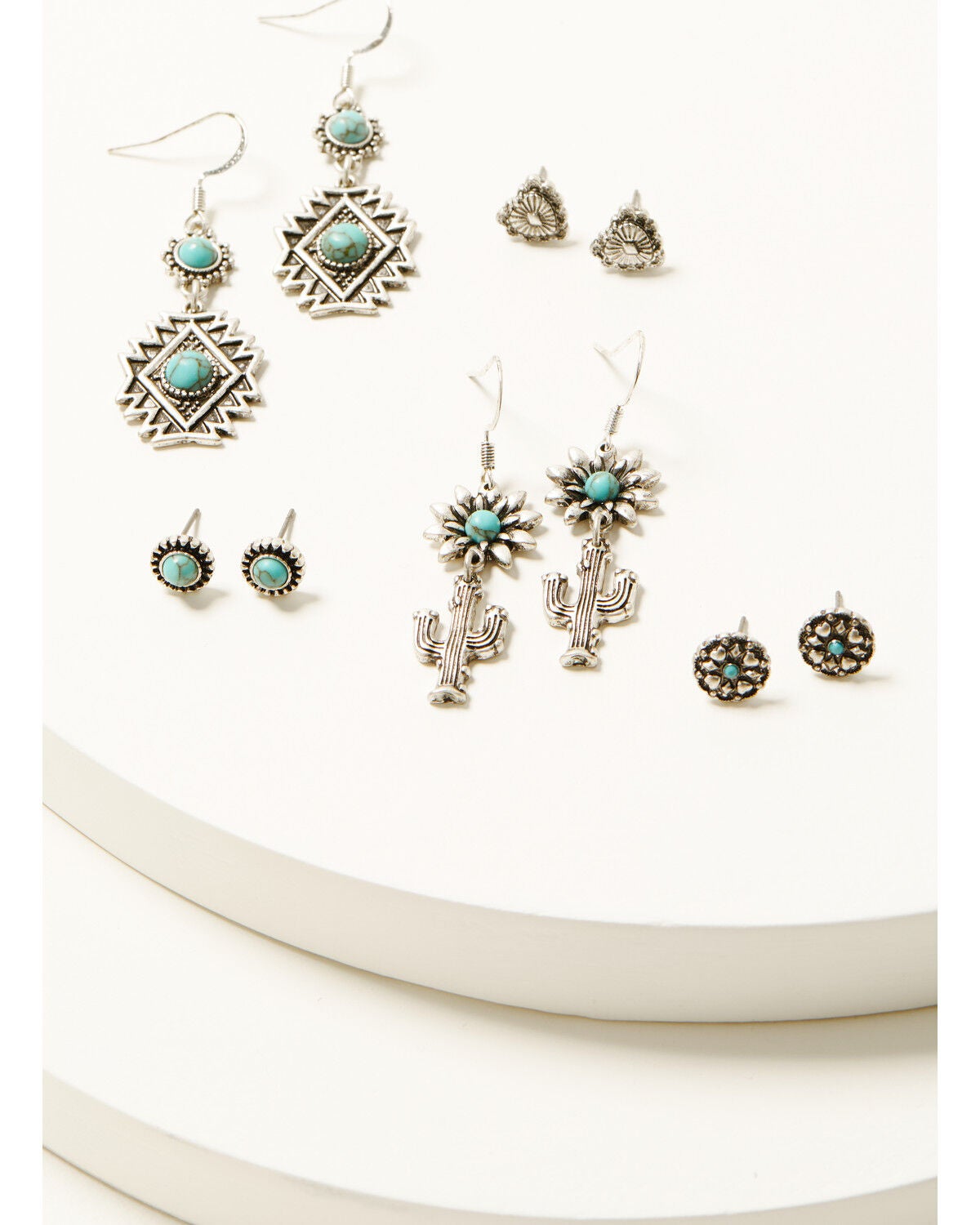 Shyanne Women's Wildheart Southwestern Earring Set - 5 Piece, Silver, hi-res
