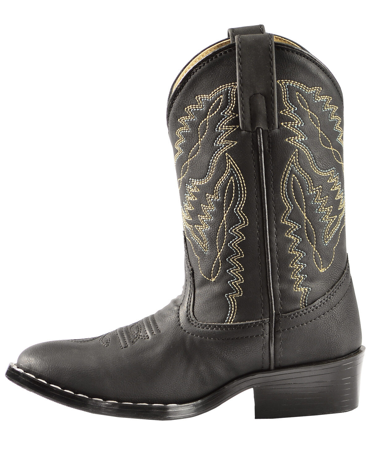 black cowboy boots round toe