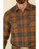 Ariat Men's Hayward Retro Large Plaid Long Sleeve Western Shirt , Brown, hi-res