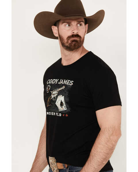 Image #2 - Cody James Men's Revolver Cards Short Sleeve Graphic T-Shirt, Black, hi-res