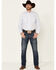 Image #2 - Roper Men's Classic Tone On Tone Solid Long Sleeve Pearl Snap Western Shirt, Light Blue, hi-res