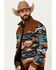 Image #2 - RANK 45® Men's Southwestern Print Bomber Softshell Jacket , Rust Copper, hi-res