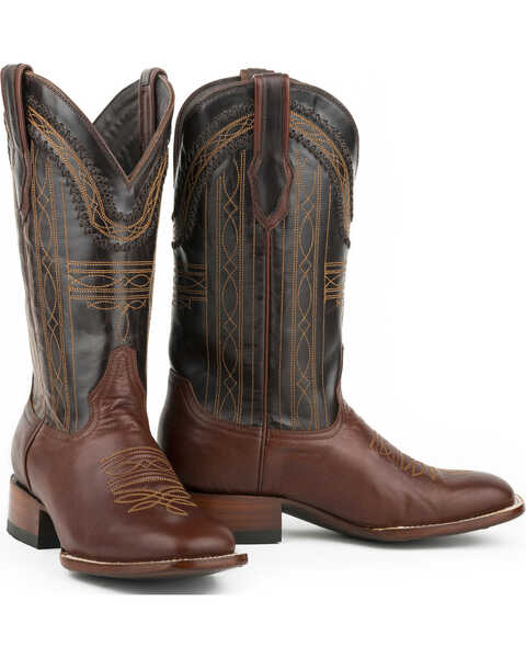 Stetson Men's Goat Vamp Western Boots, Brown, hi-res