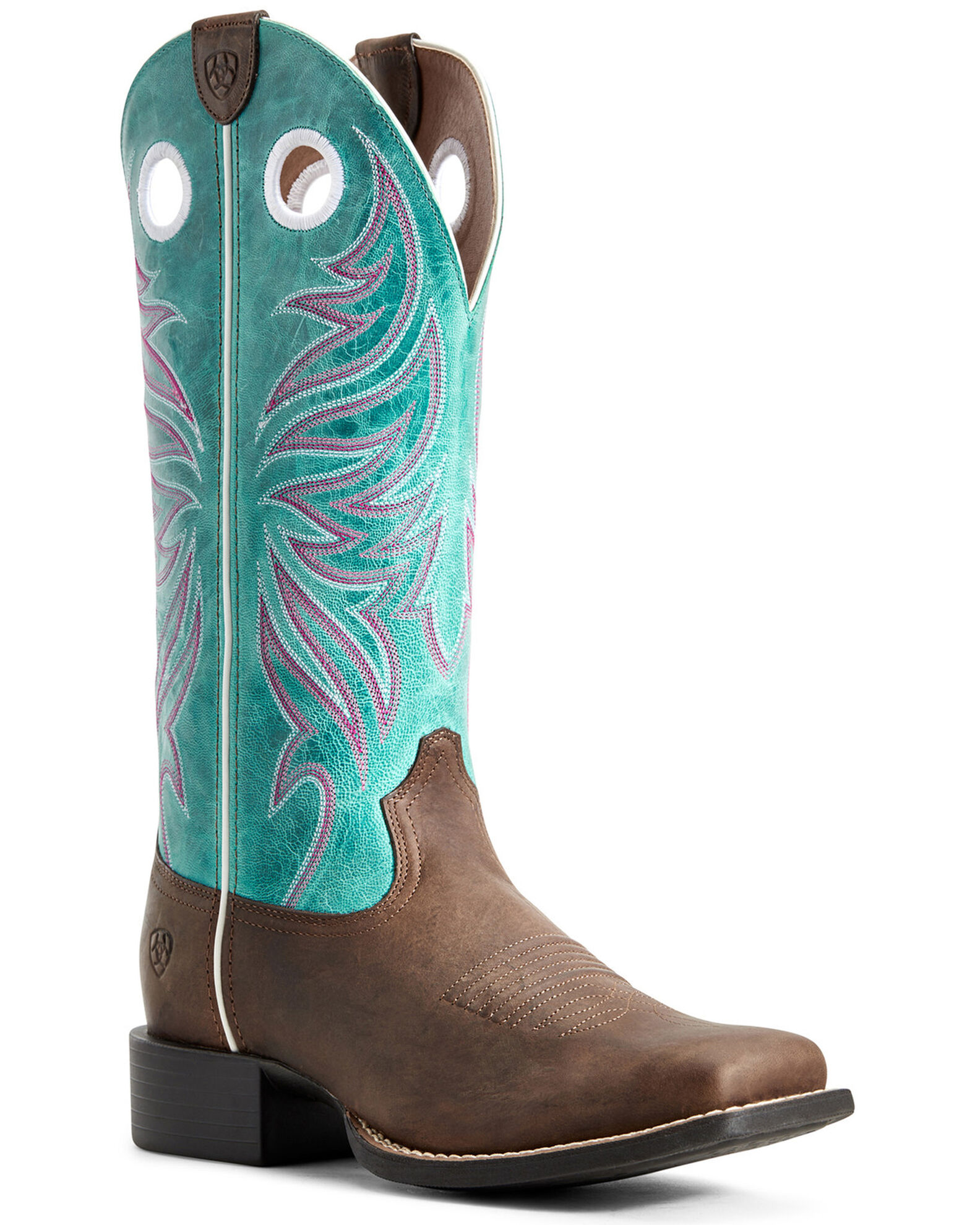 Ariat round up square toe western boot cheap