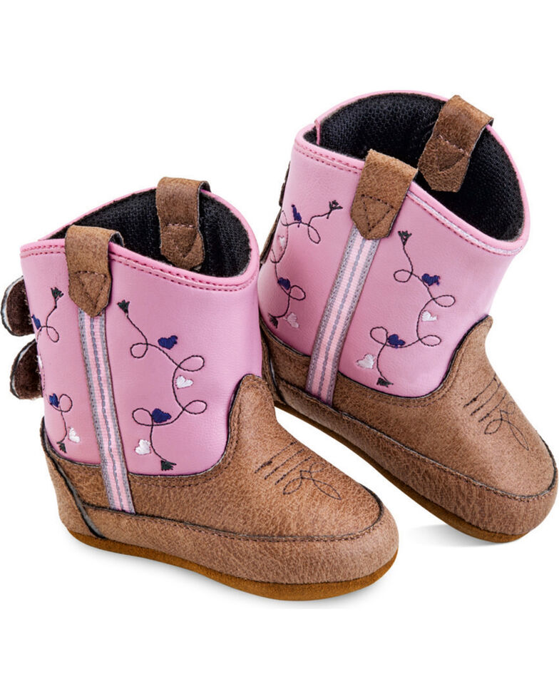 Old West Infant Girls' Pink Poppets Boots - Round Toe , Pink, hi-res