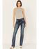 Image #3 - Grace in LA Women's Medium Wash Mid Rise Geo Pocket Stretch Bootcut Jeans, , hi-res