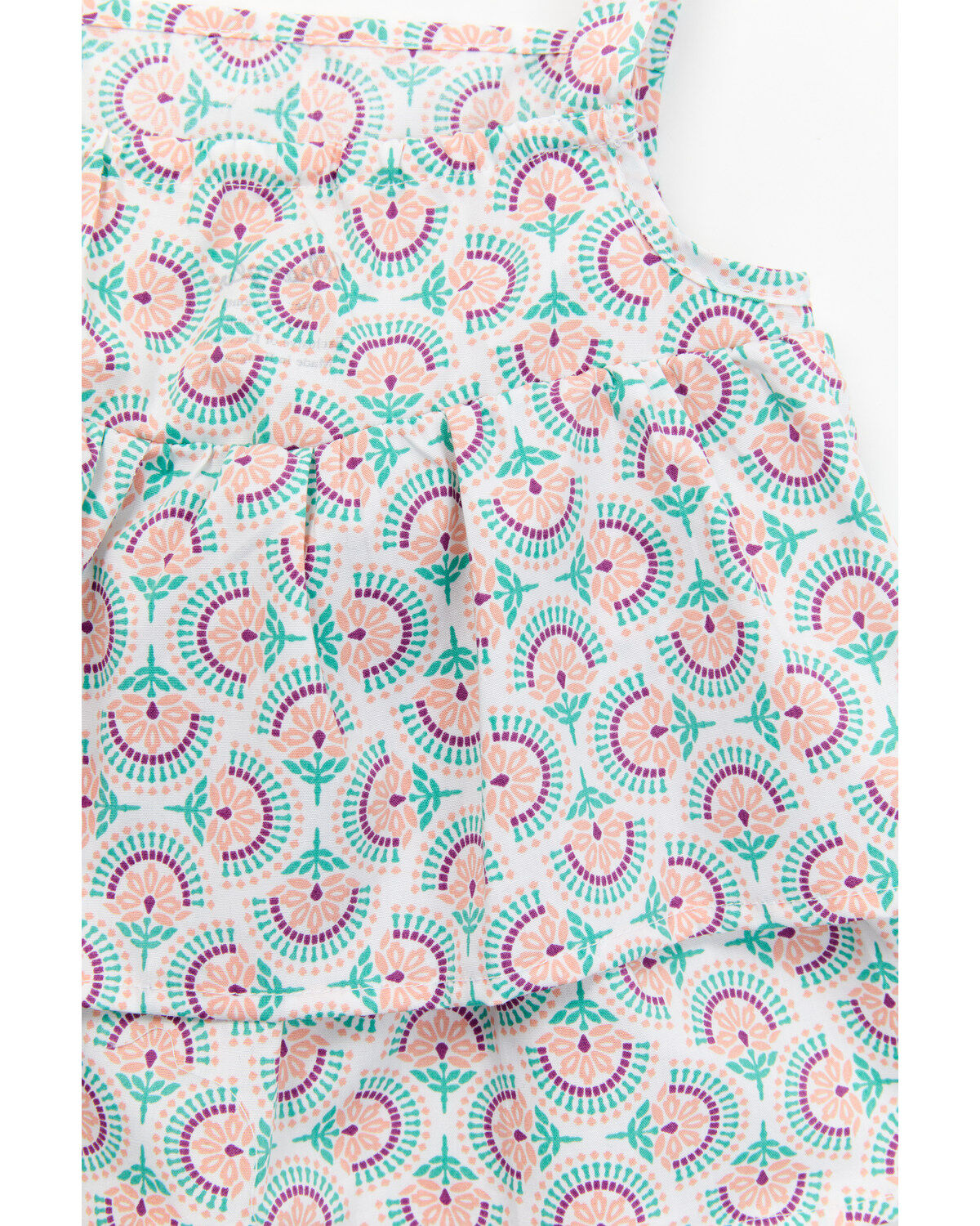 Image #2 - Wrangler Infant Girls' Sleeveless Ruffle Dress, Teal, hi-res