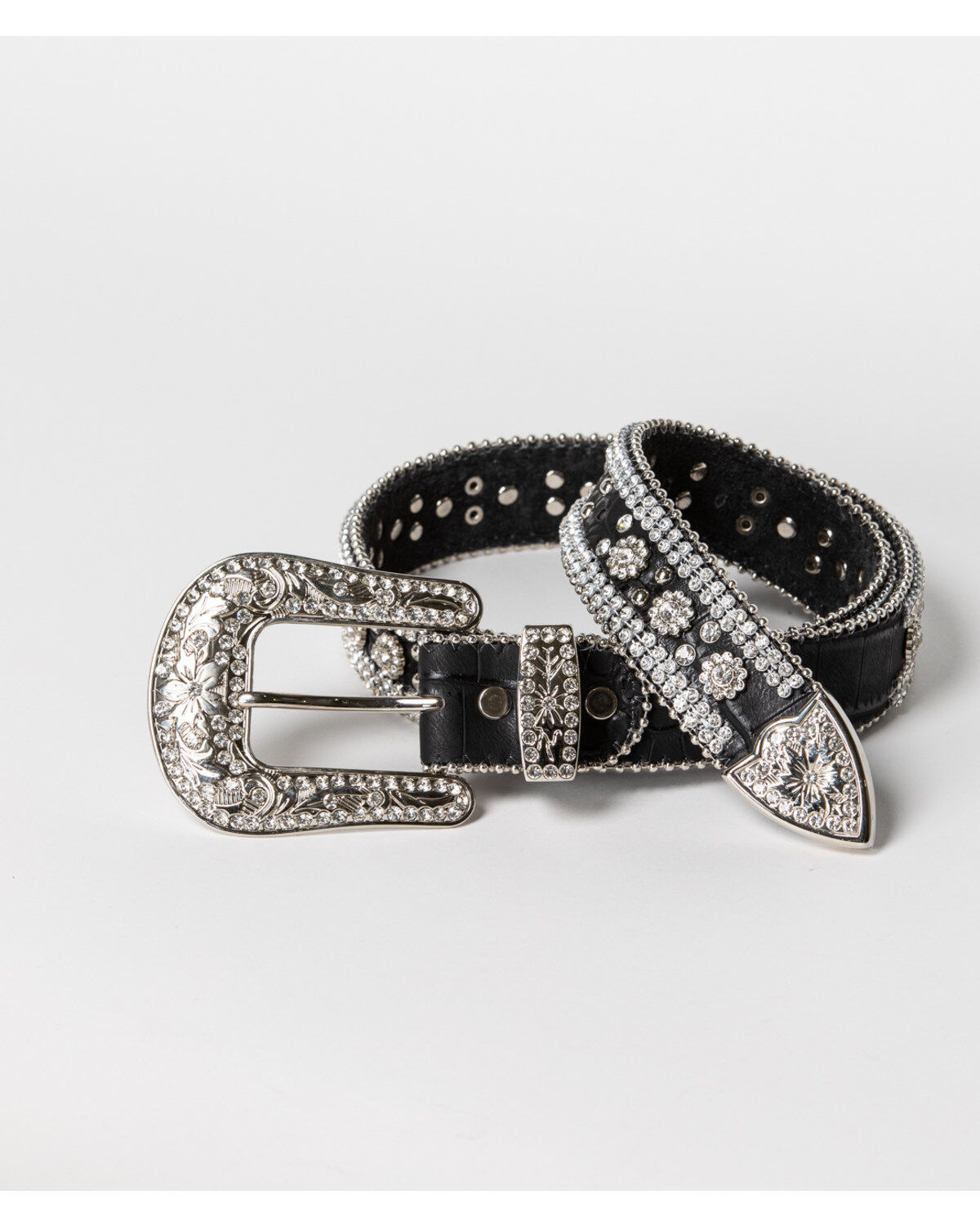 Image #3 - Shyanne® Women's Leather Rhinestone Belt, , hi-res