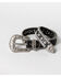 Shyanne® Women's Leather Rhinestone Belt, Black, hi-res
