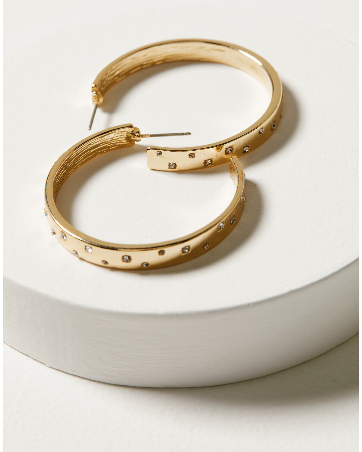 Image #1 - Shyanne Women's Statement Hoop Earrings, Gold, hi-res