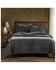 Image #1 - HiEnd Accents Slate Stella Faux Silk Velvet 3-Piece Queen Quilt Set, Slate, hi-res