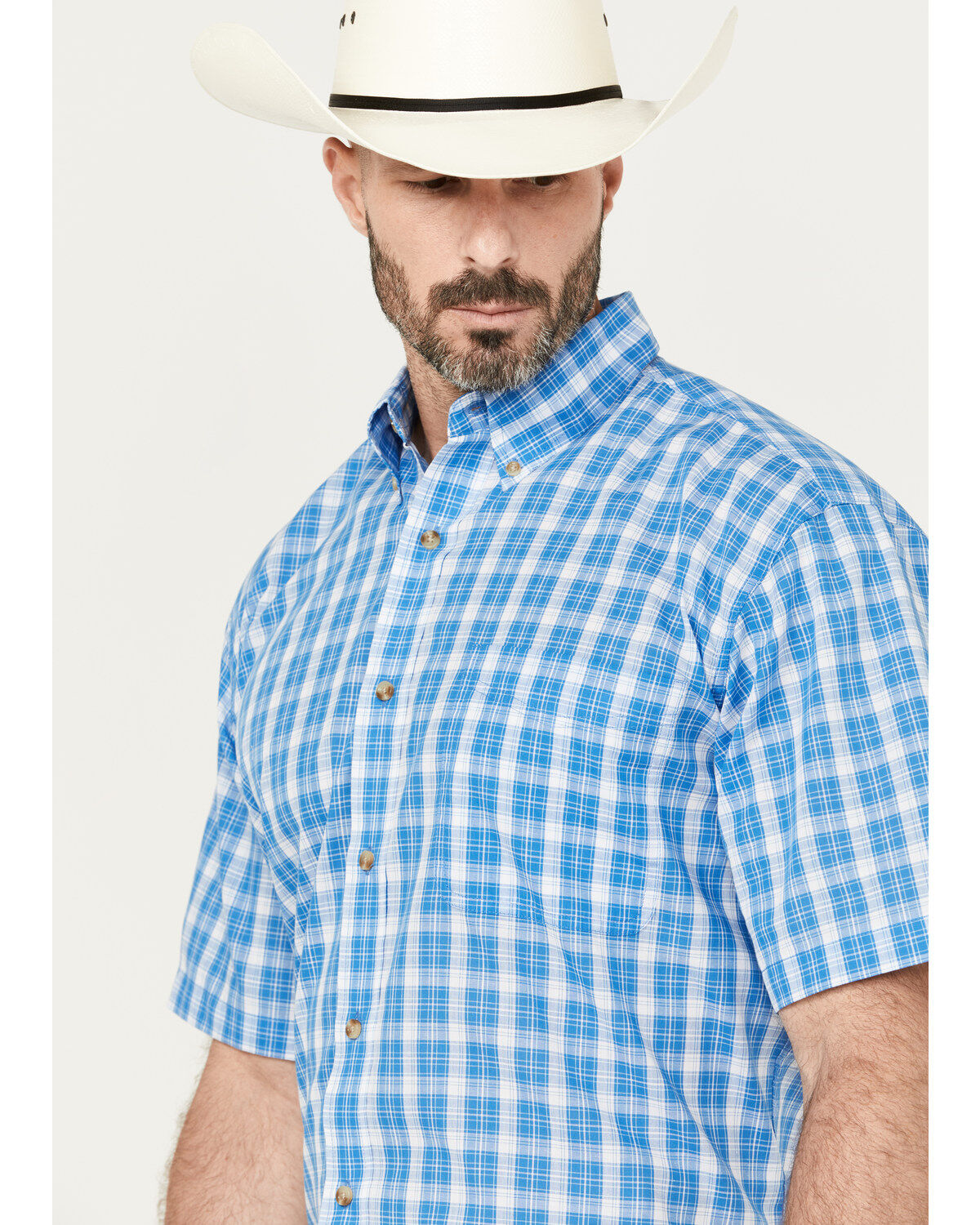 Image #2 - Wrangler Riata Men's Assorted Plaid Print Short Sleeve Button-Down Western Shirt, Multi, hi-res