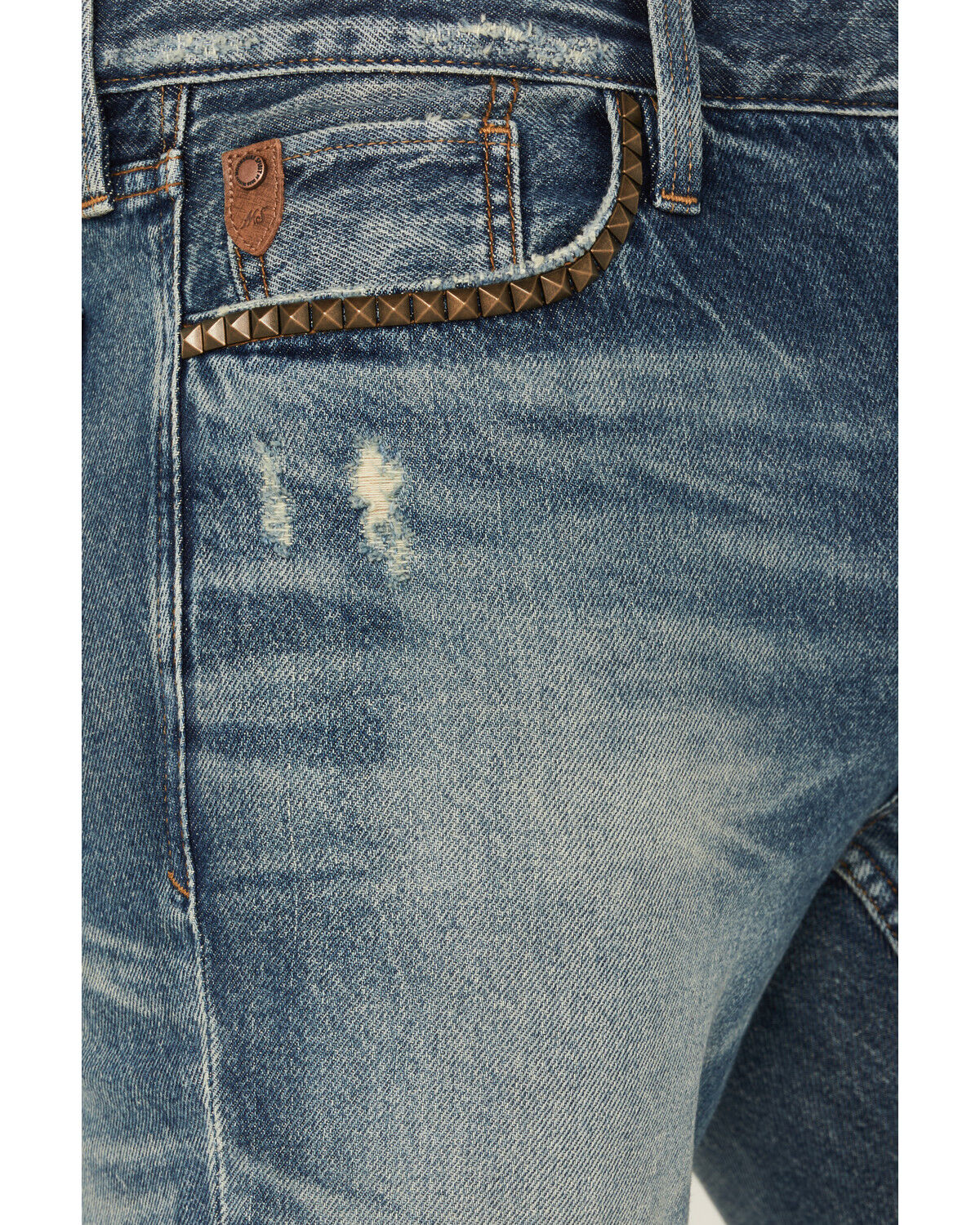Image #2 - Moonshine Spirit Men's Slasher Wash Decker Slim Straight Rigid Denim Jeans, Medium Wash, hi-res