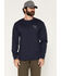 Image #2 - Troll Co Men's FR Lineman Long Sleeve Graphic Work T-Shirt, Navy, hi-res