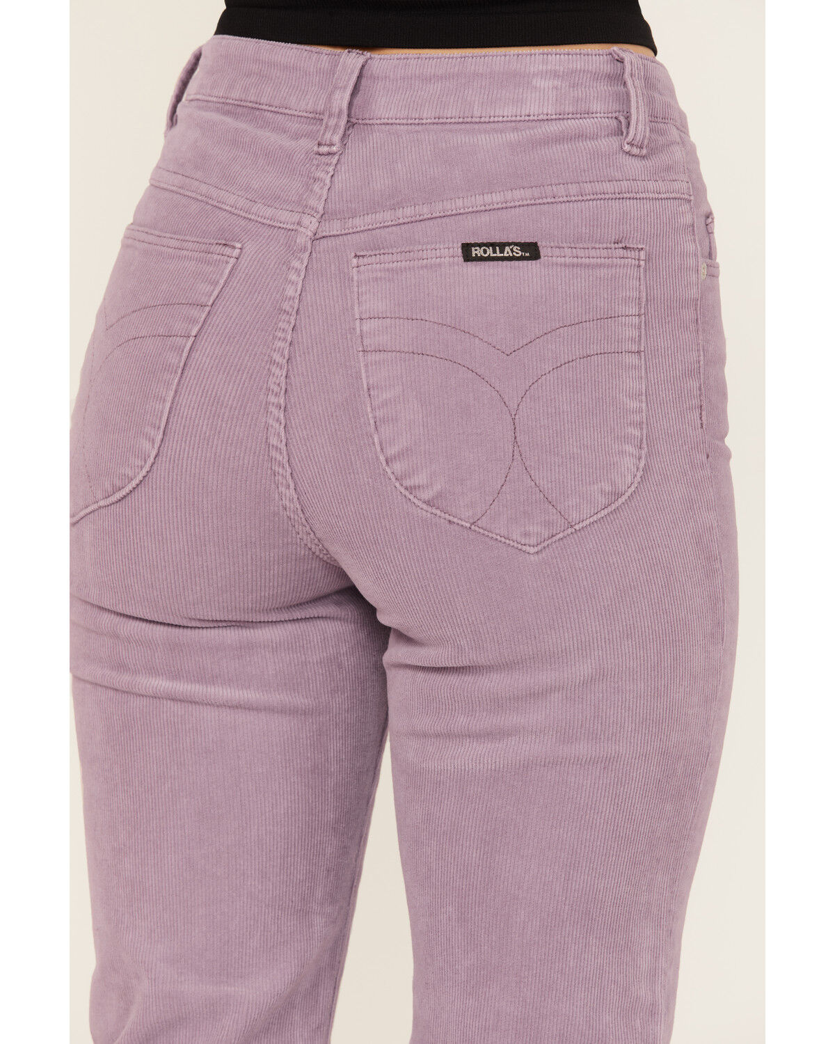 Image #4 - Rolla's Women's East Coast High Rise Corduroy Flare Pants, Light Purple, hi-res