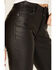 Image #2 - Rock & Roll Denim Women's Pleather High Rise Bootcut Pants, Black, hi-res