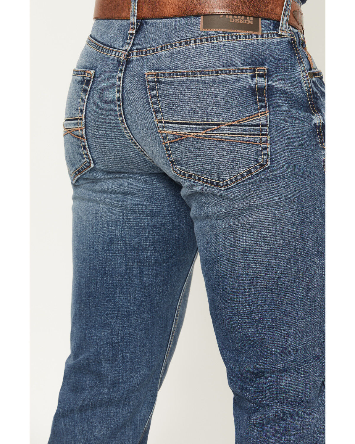 Ariat Men's M7 Livermore Medium Wash Slim Straight Stretch Denim Jeans
