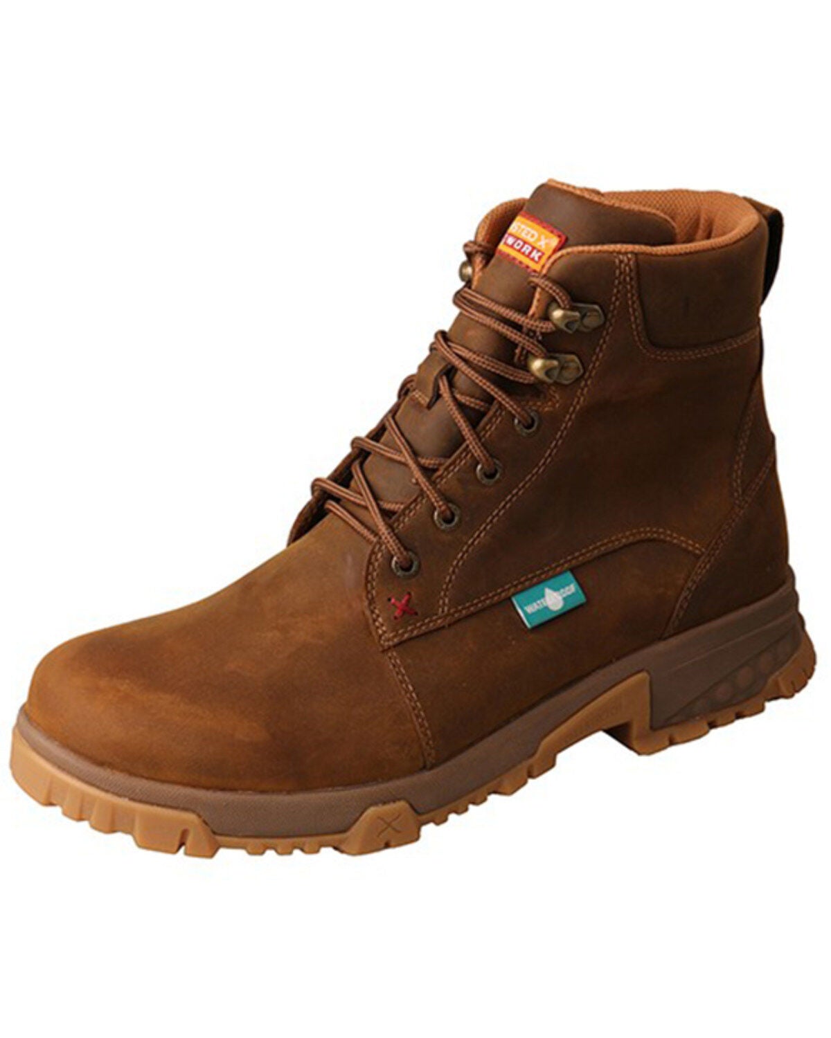 Twisted X Men's CellStretch Waterproof Work Boots - Soft Toe, Brown, hi-res