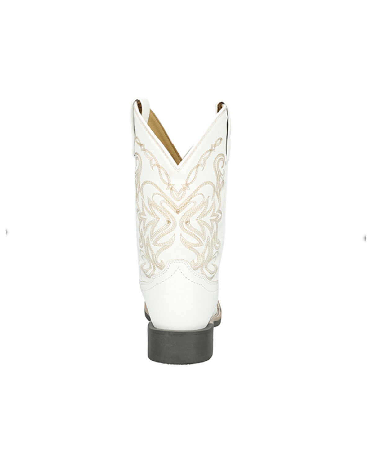 Image #5 - Smoky Mountain Little Girls' Bonnie Western Boots - Broad Square Toe, White, hi-res
