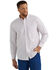 Image #1 - Wrangler Men's Bucking Cancer Geo Print Long Sleeve Button-Down Western Shirt - Tall, White, hi-res