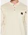Image #3 - Forge Workwear Men's FR Solid Long Sleeve 1/4 Button-Down Henley Work Shirt, Sand, hi-res
