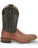 Image #2 - Justin Men's Haggard Exotic Caiman Western Boots - Broad Square Toe, Tan, hi-res