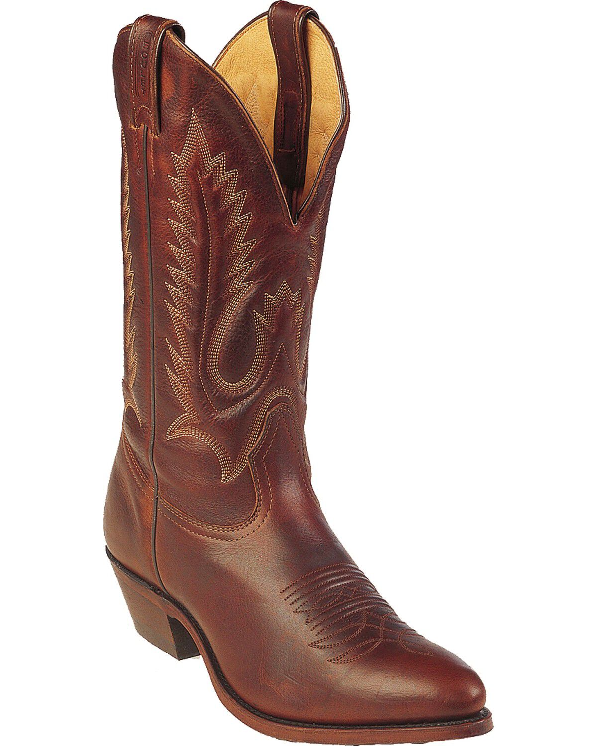 Boulet Men's Brown Cowboy Boots - Pointed Toe, Brown, hi-res