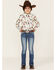 Wrangler Girls' Horse & Cowgirl Print Long Sleeve Western Snap Shirt, Multi, hi-res