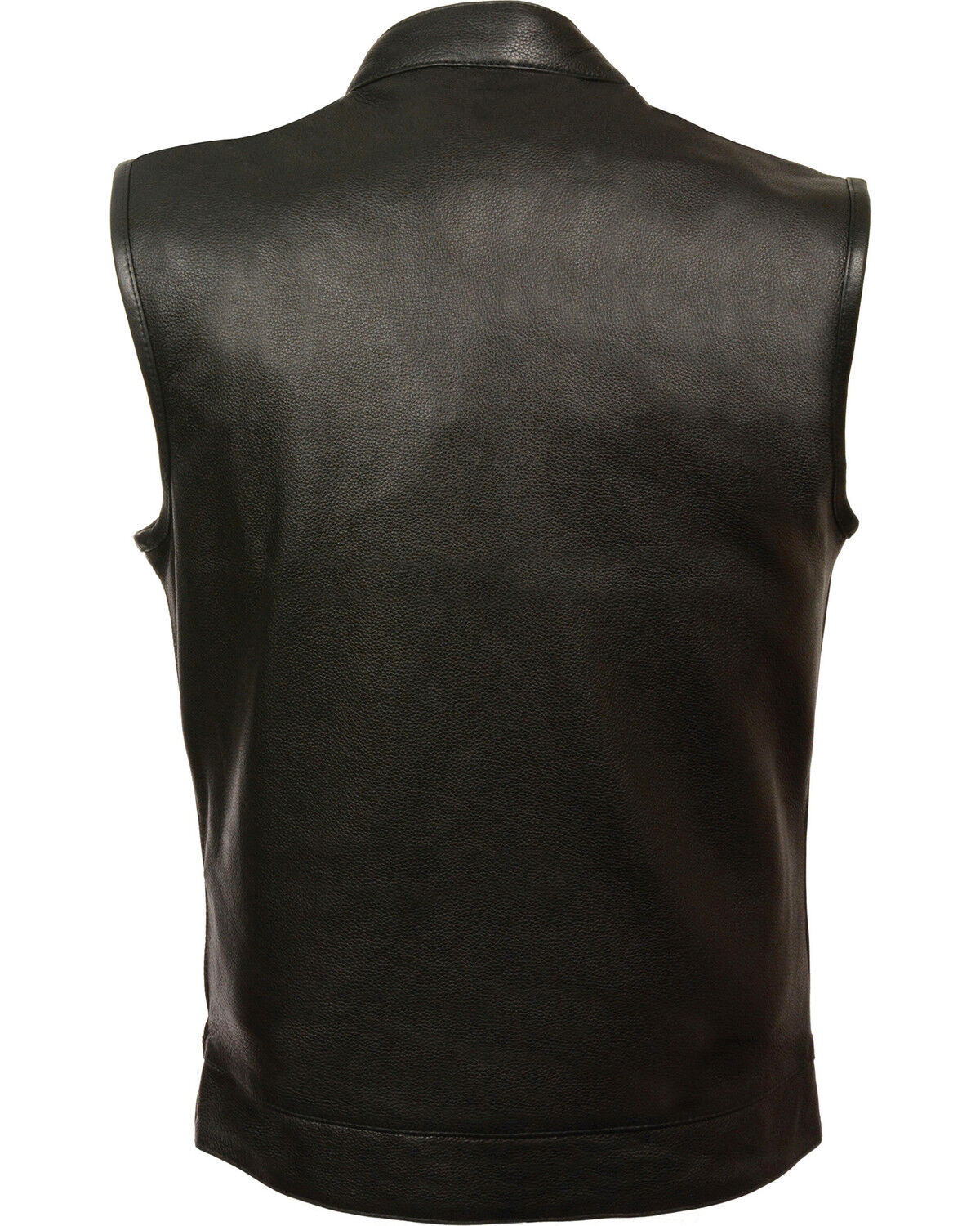 Image #2 - Milwaukee Leather Men's Open Neck Snap/Zip Front Club Style Vest - 4X, , hi-res