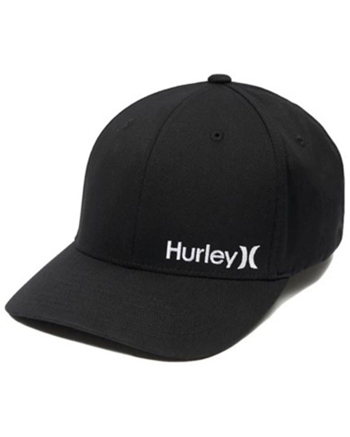 Hurley Men's Logo Flexfit&reg; Ball Cap, Black, hi-res