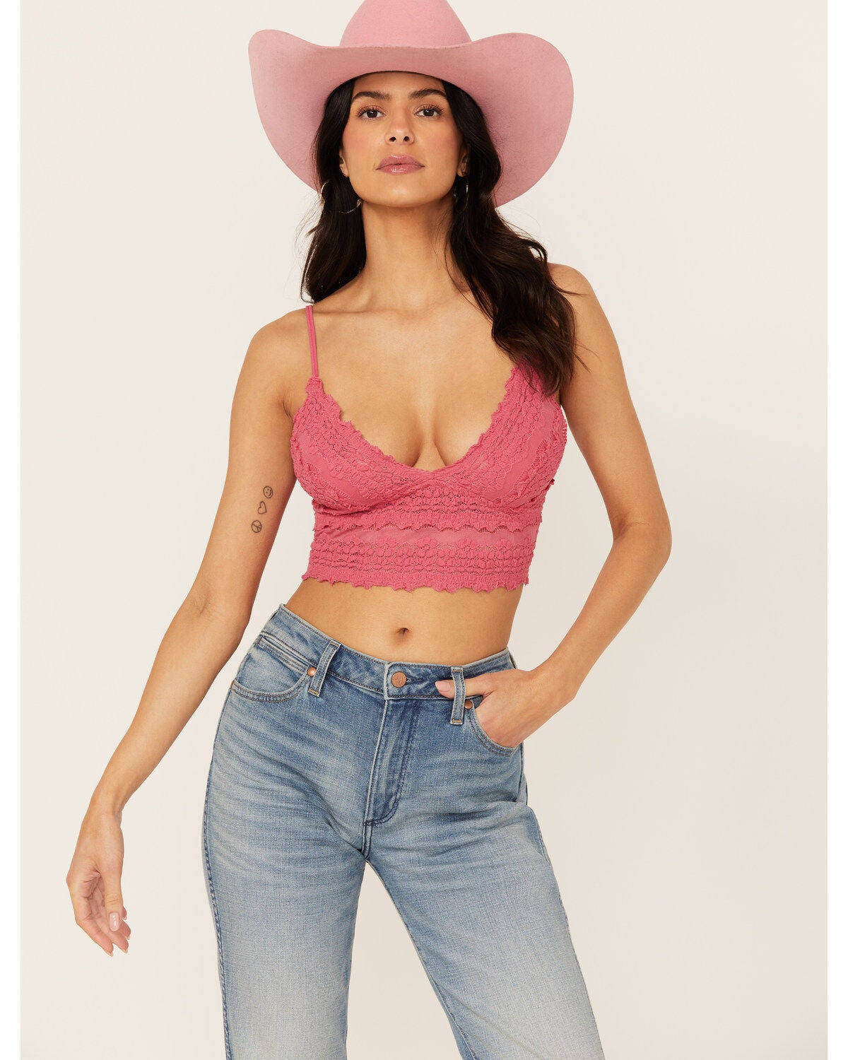 Free People Women's Amina Bralette, Pink, hi-res