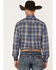Cinch Men's Plaid Print Long Sleeve Button Down Western Shirt , Royal Blue, hi-res