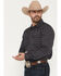 Image #2 - Cody James Men's Redstone Ranch Plaid Print Long Sleeve Snap Western Shirt, Navy, hi-res