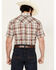 Image #4 - Ely Walker Men's Plaid Print Short Sleeve Snap Western Shirt, Brown, hi-res