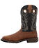 Image #3 - Durango Men's Workhorse Pull On Western Work Boots - Steel Toe, Brown, hi-res
