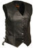 Image #1 - Milwaukee Leather Women's Classic Side Lace Four Snap Vest - 3XL, Black, hi-res