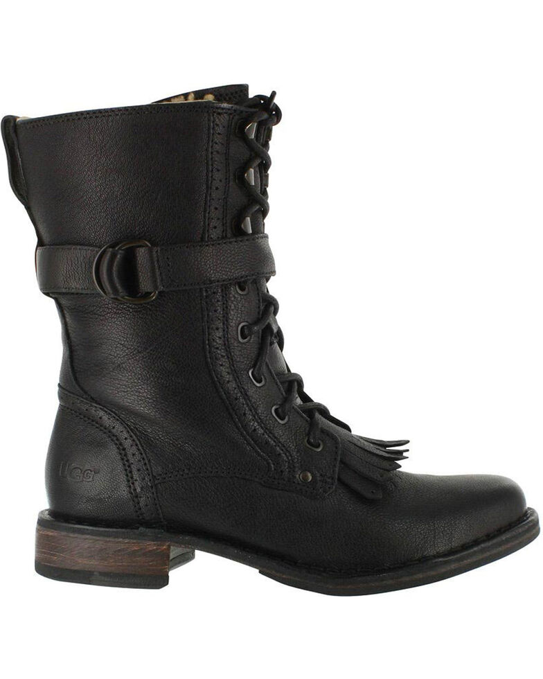 uggs black combat boots