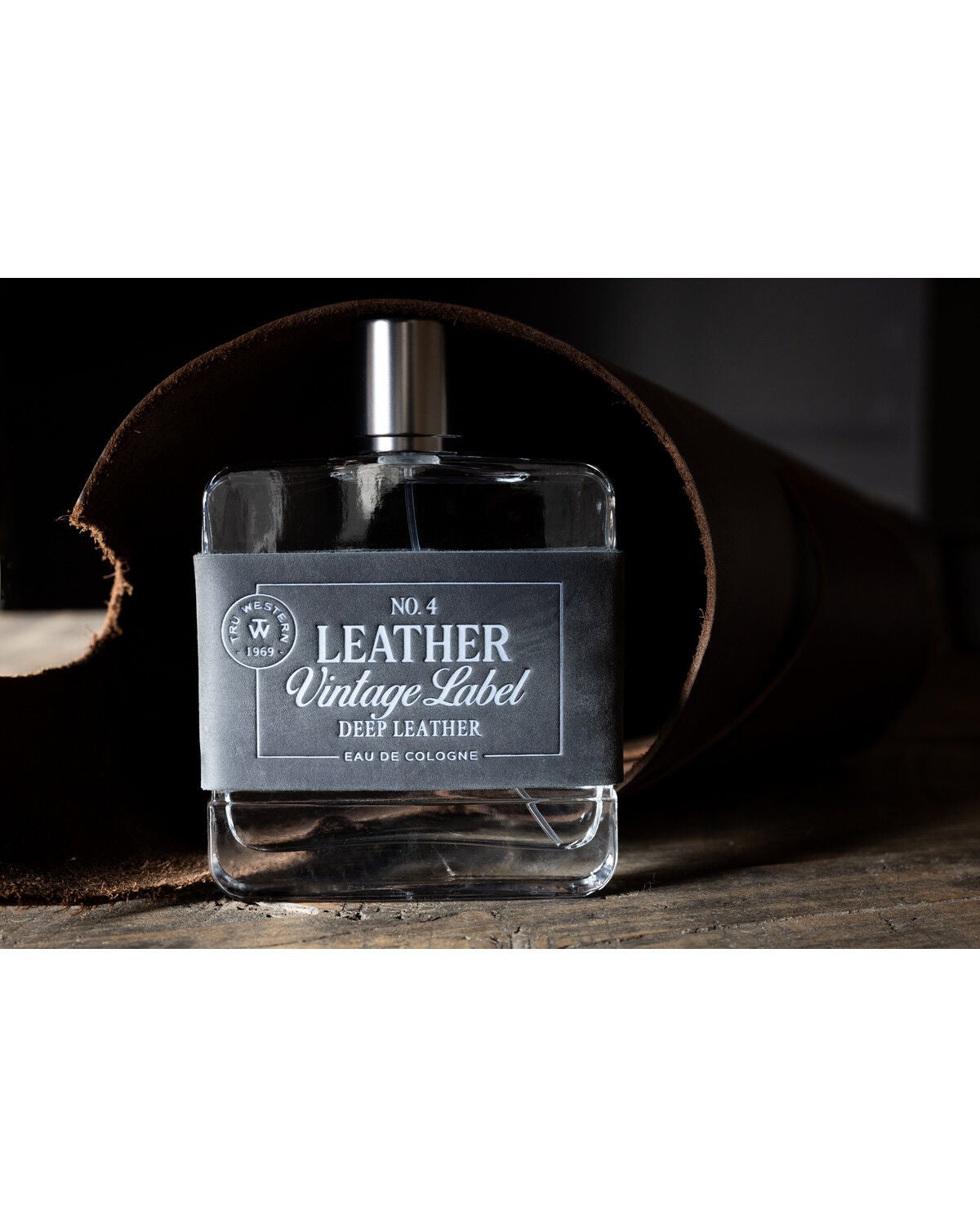 Image #4 - Tru Fragrances Men's No. 4 Leather Vintage Label Deep Leather Eau de Cologne, No Color, hi-res