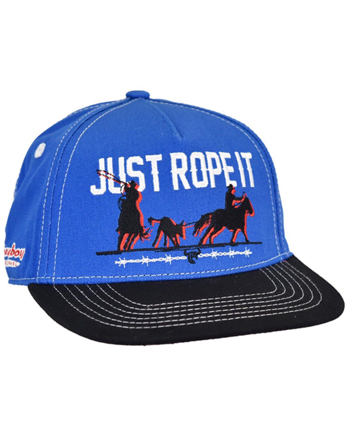 Cowboy Hardware Boys' Just Rope It Ball Cap, Blue, hi-res