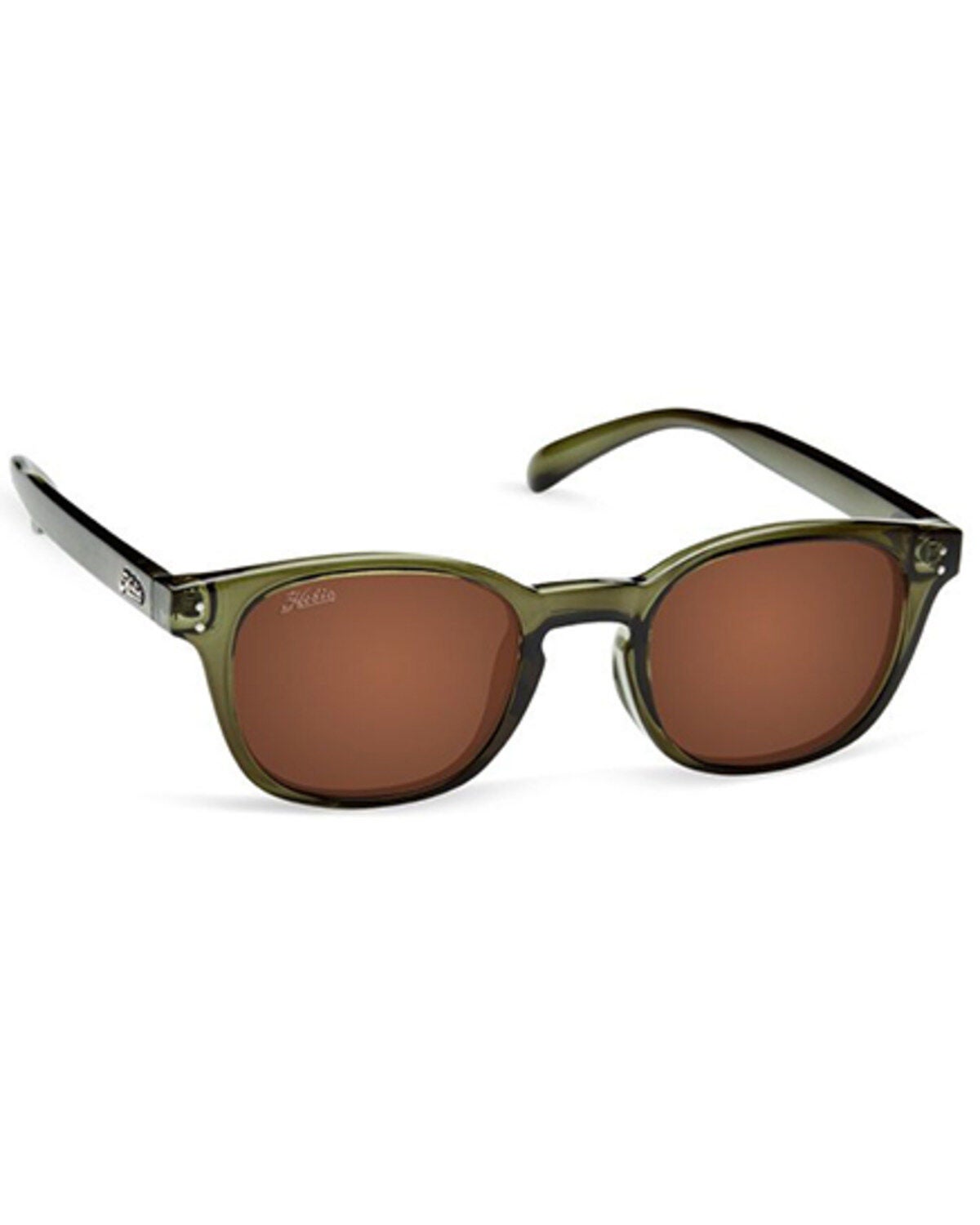 Hobie Wrights Shiny Crystal Olive & Copper Polarized Sunglasses, Olive, hi-res