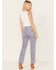 Image #3 - Wrangler Women's Wild West High Rise Corduroy Straight Jean, Blue, hi-res