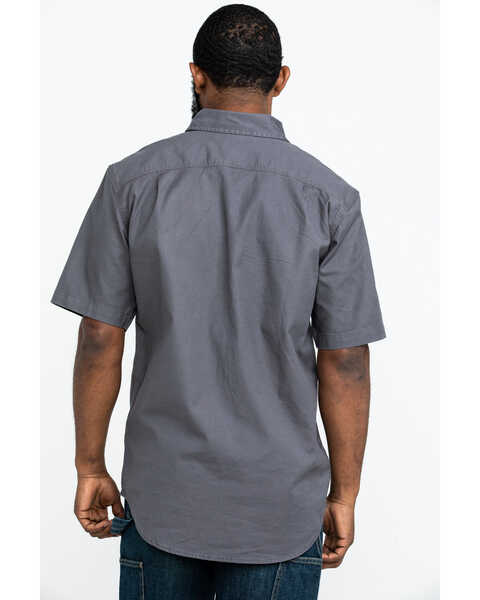 Image #2 - Carhartt Men's Rugged Flex Rigby Short Sleeve Work Shirt , Charcoal, hi-res