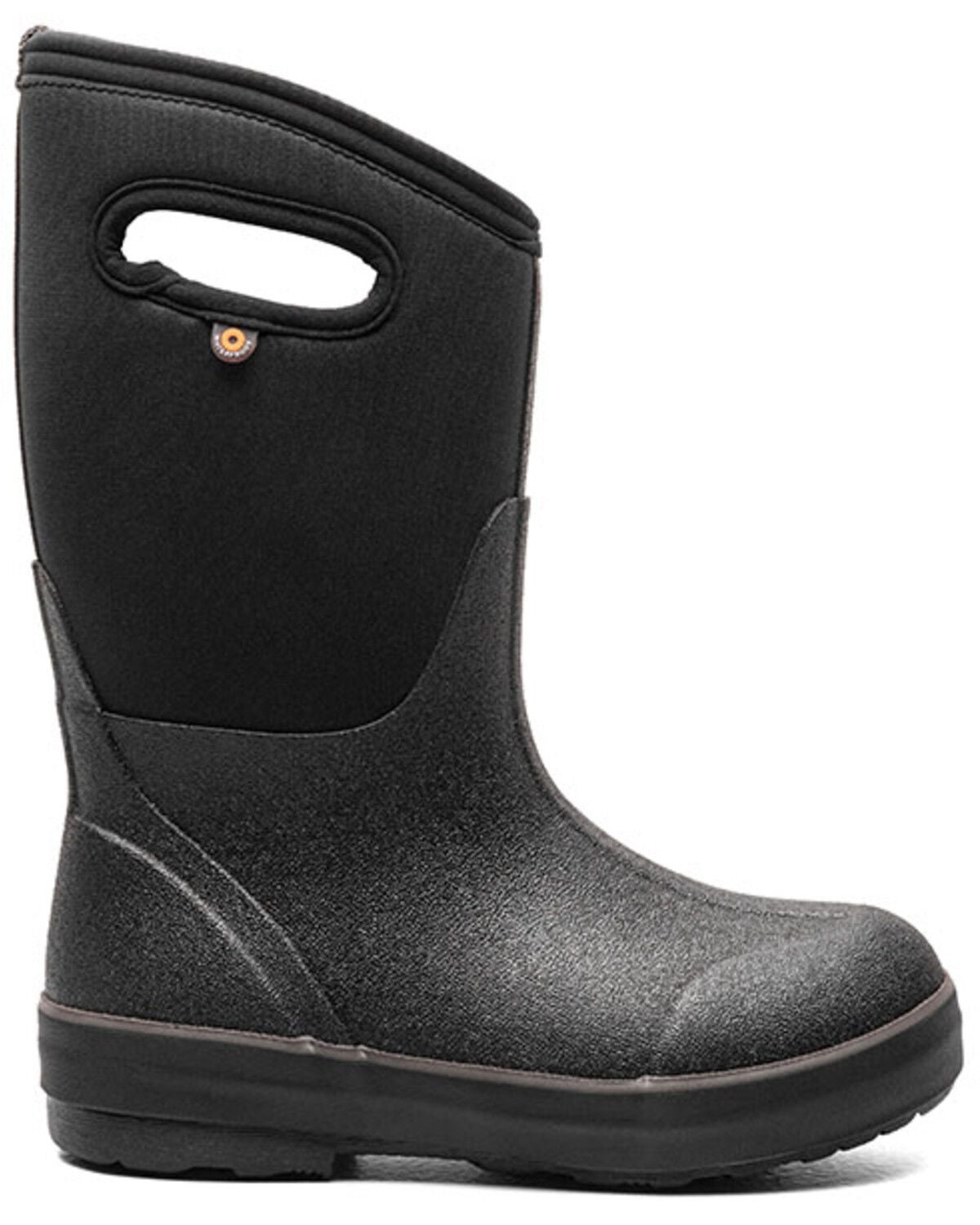 Image #2 - Bogs Boys' Classic II solid Waterproof Boots - Round Toe, Black, hi-res
