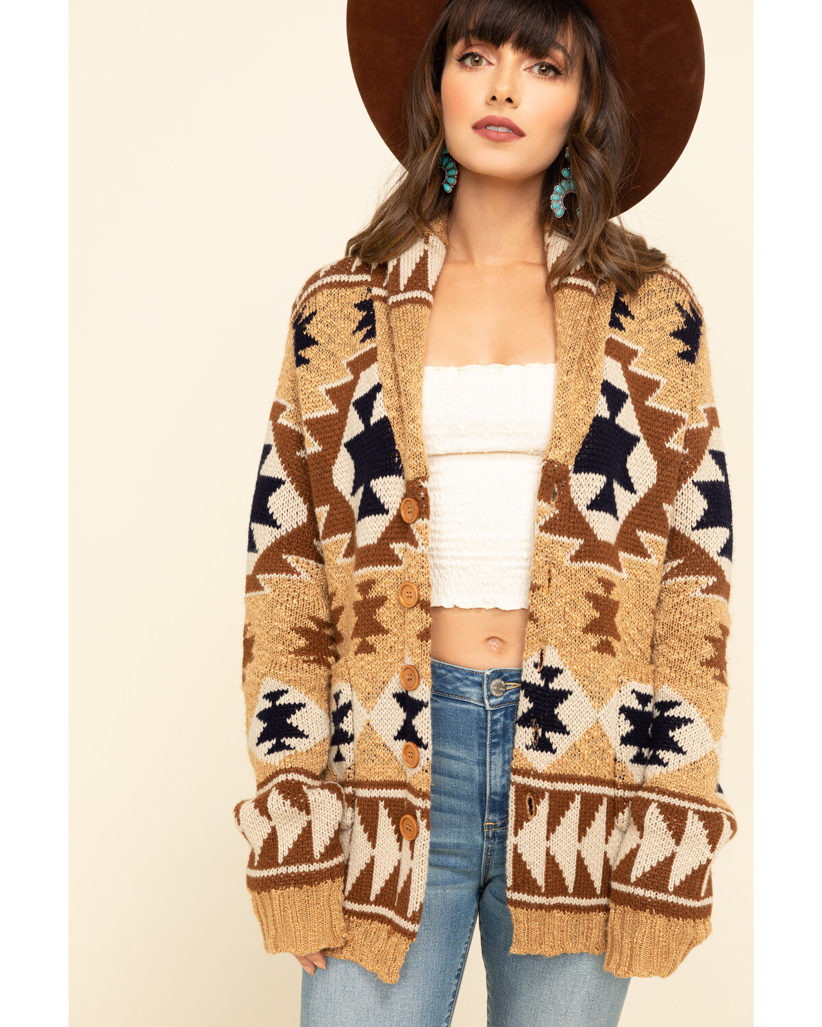 Aztec cardigan womens clearance