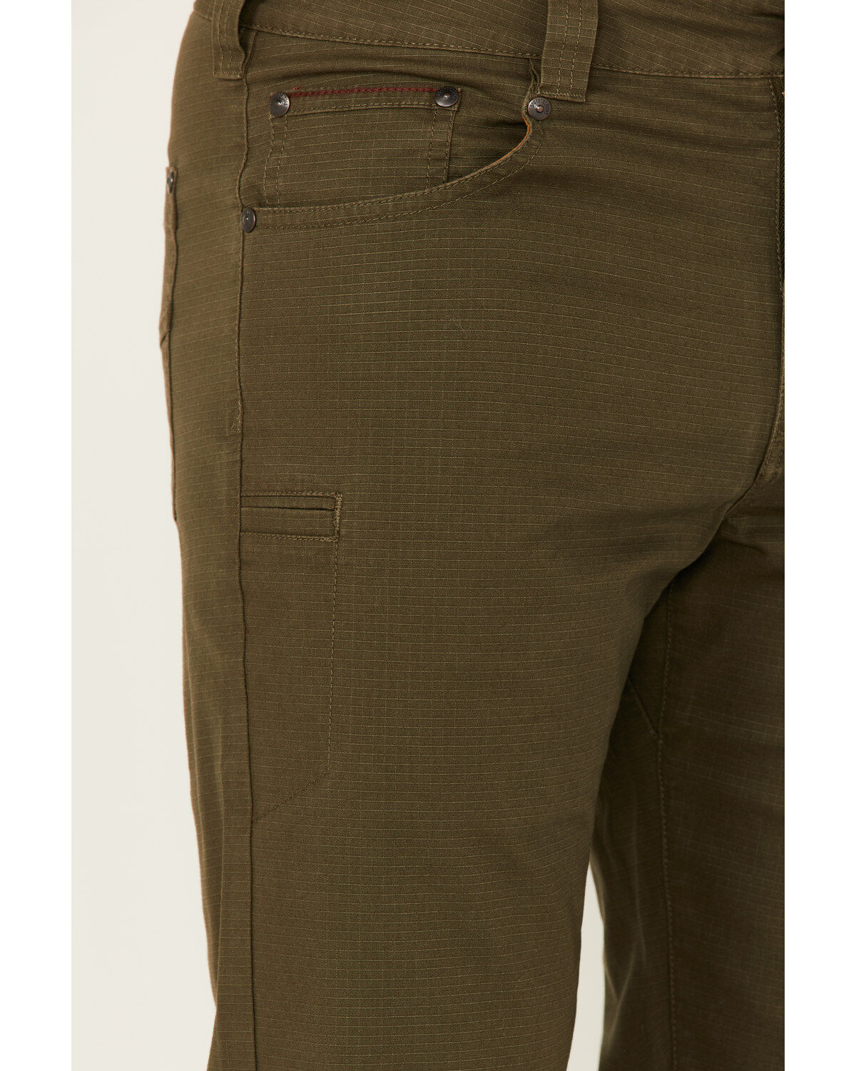 Image #2 - Brothers and Sons Men's Weathered Ripstop Stretch Slim Straight Pants, Olive, hi-res
