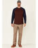 Image #2 - Hawx Men's Dark Red Original Baseball Crew Long Sleeve Work T-Shirt, Dark Red, hi-res