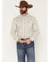 Image #1 - Cody James Men's Hickory Floral Stripe Print Long Sleeve Button-Down Stretch Western Shirt, Tan, hi-res