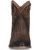 Circle G Women's Embroidered Tobacco Fashion Booties - Round Toe, Dark Brown, hi-res